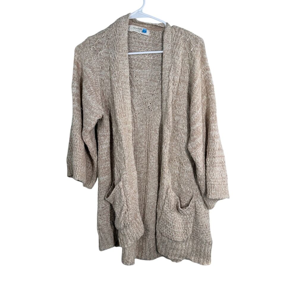 Anthropologie Sparrow Womens Chunky Knit Cardigan Sz M Kimono Sleeve Boho